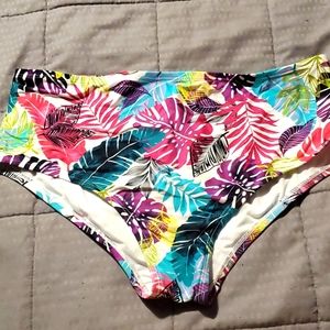 Swimsuits For All White Floral Highwaisted Tankini Bottoms